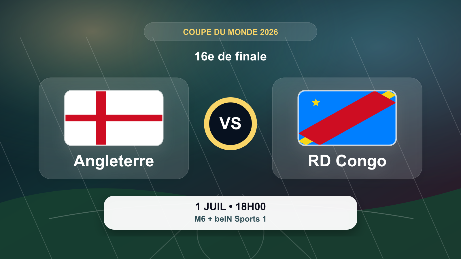 Coupe du Monde 2026 : Angleterre - RD Congo