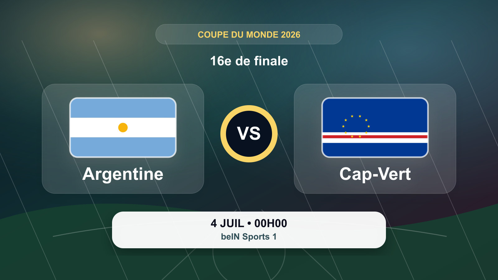 Coupe du Monde 2026 : Argentine - Cap-Vert