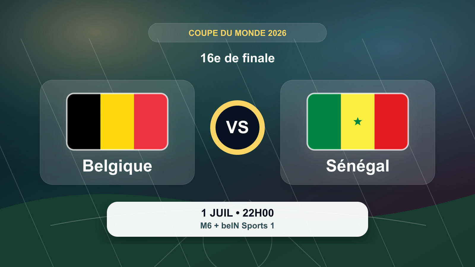 Coupe du Monde 2026 : Belgique - Sénégal