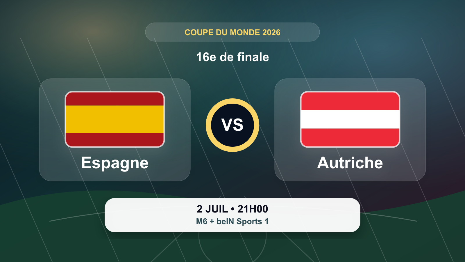 Coupe du Monde 2026 : Espagne - Autriche
