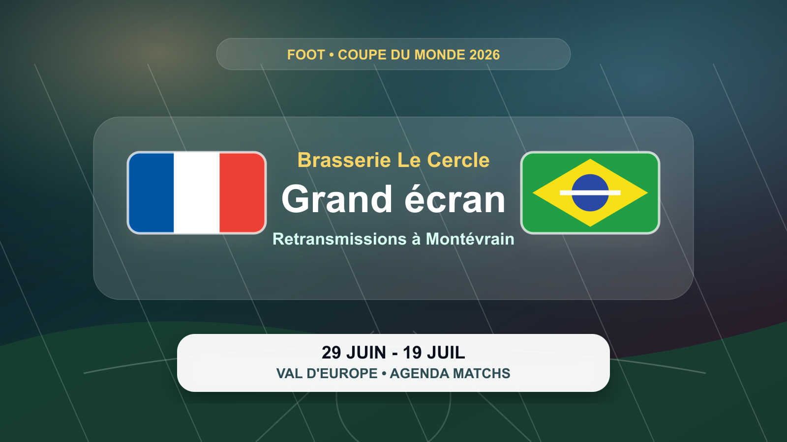Coupe du Monde 2026 sur grand écran à la Brasserie Le Cercle