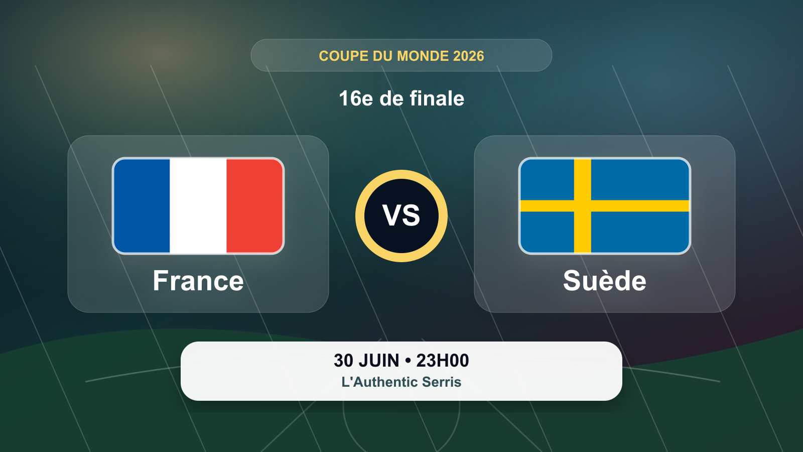 France - Suède à L'Authentic Serris