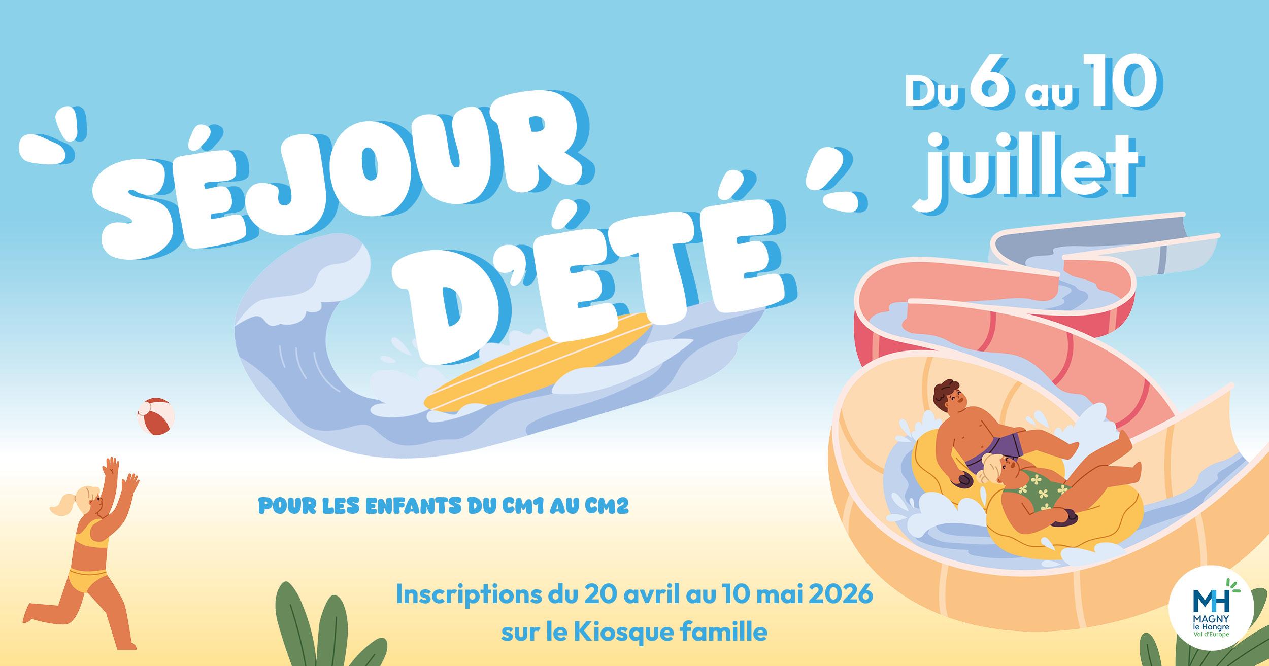 Séjour d’été CM1-CM2 à Magny-le-Hongre