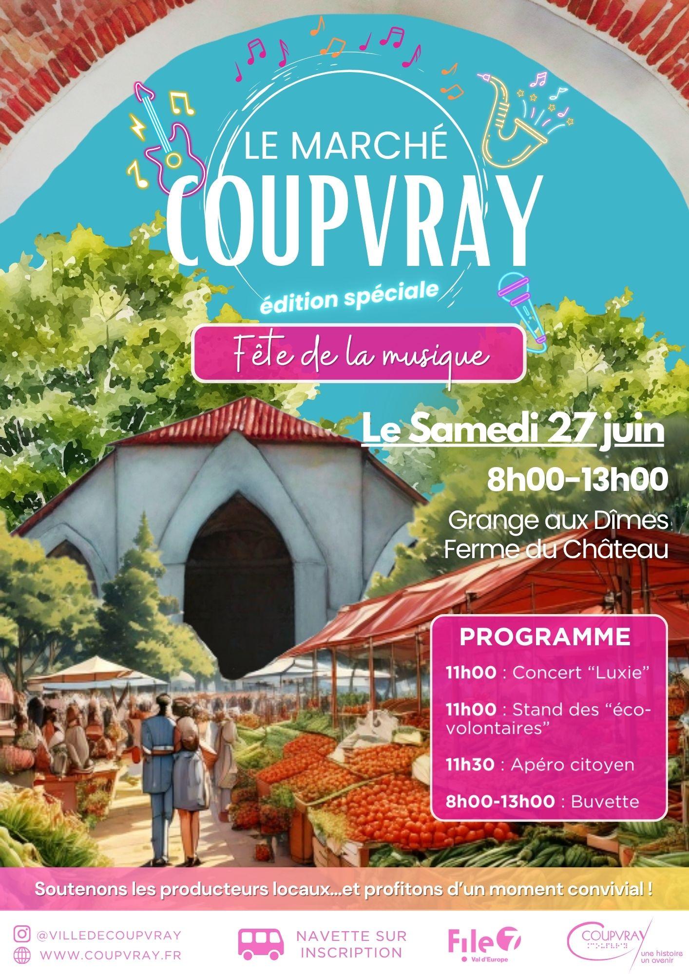 Marché de Coupvray avec concert de Luxie