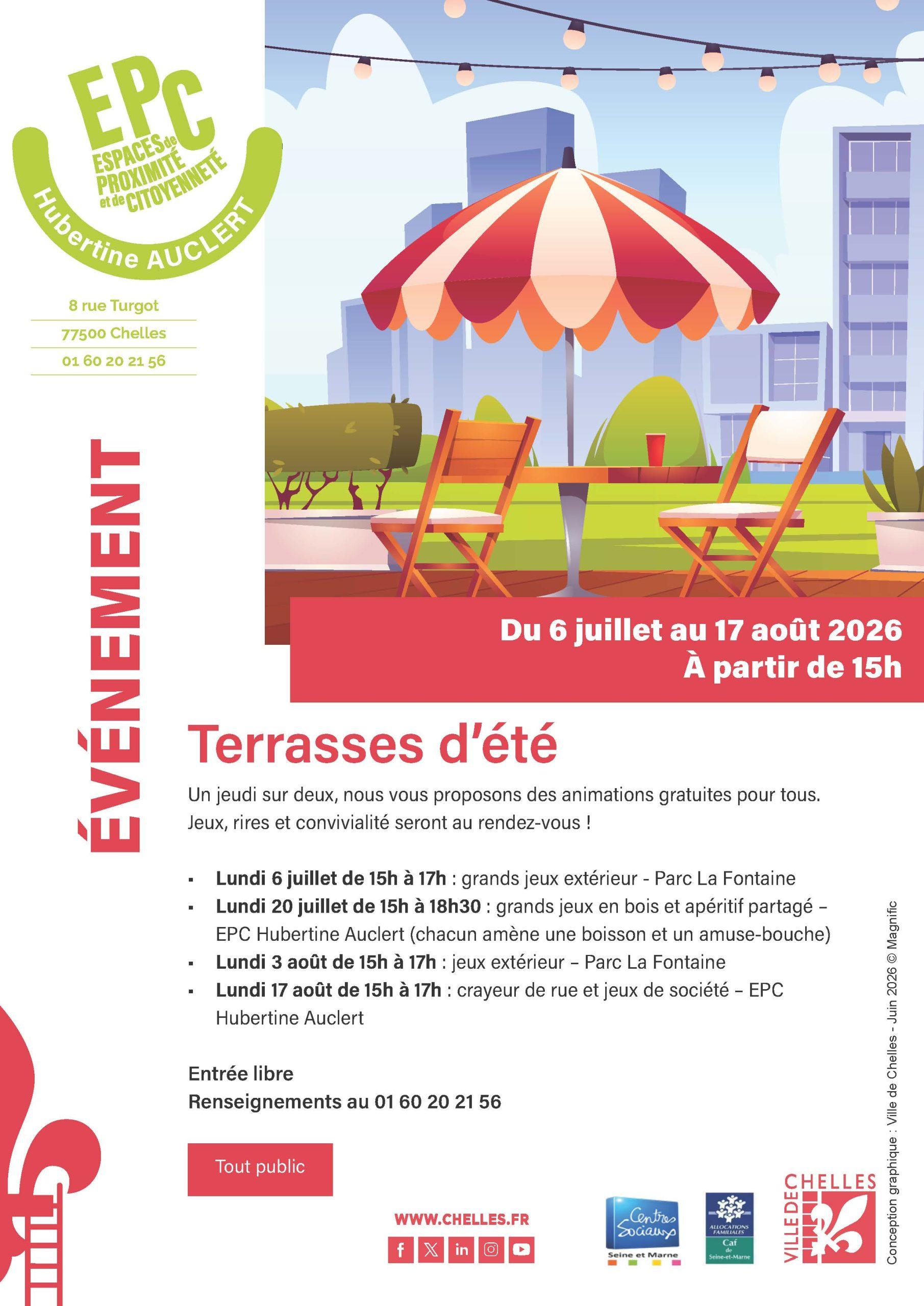 Terrasse d'été à Chelles