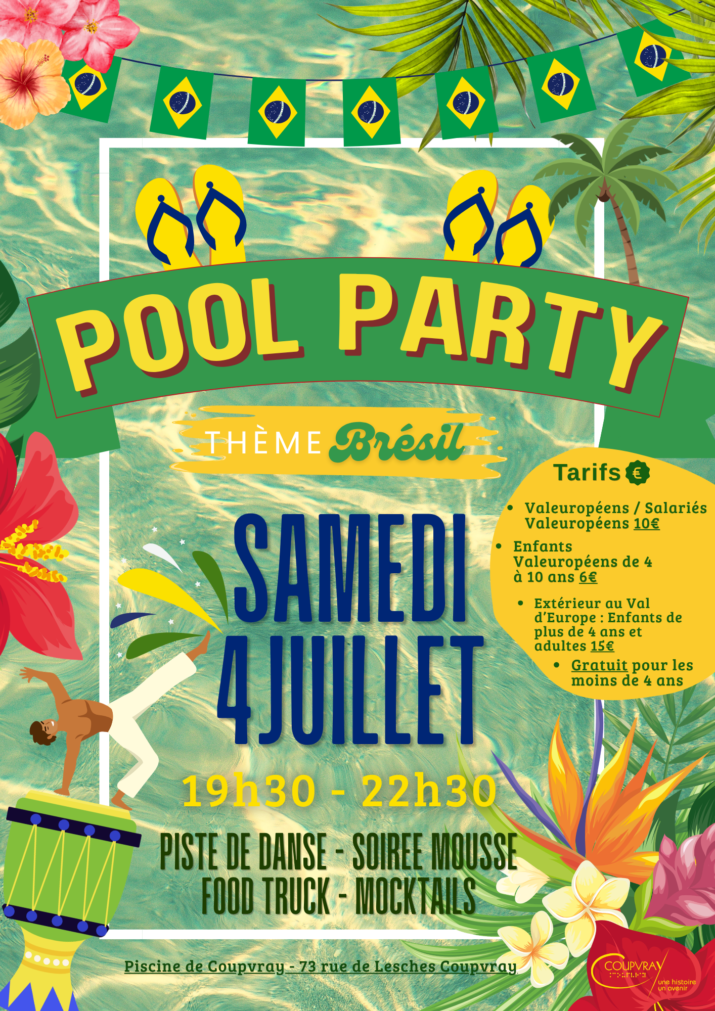 Pool Party brésilienne à la Piscine de Coupvray