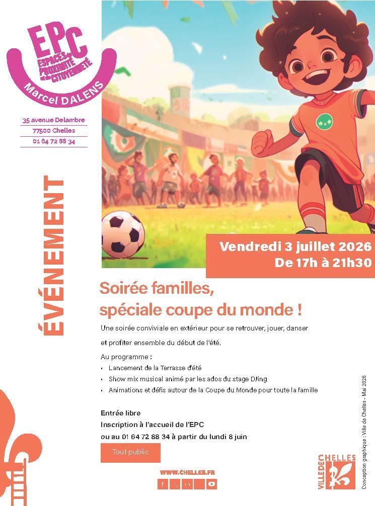 Soirée familles spéciale Coupe du Monde à Chelles